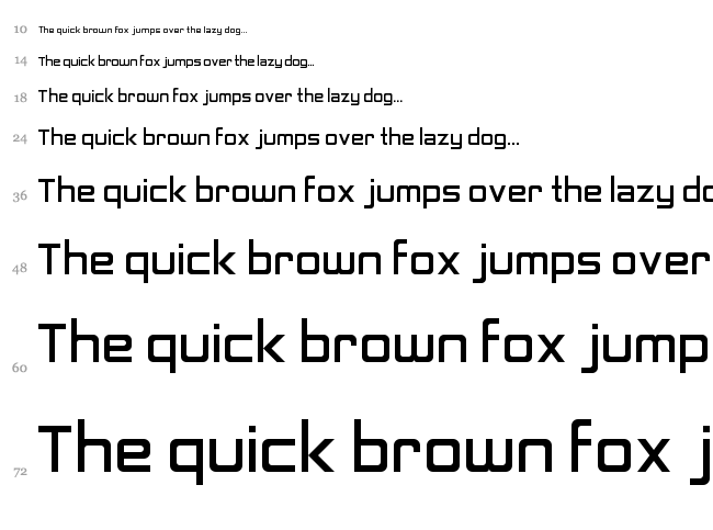 Neon Nanoborg font waterfall
